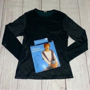 WARM ESSENTIALS Women’s Long Sleeve Shirt Crew Neck Winter Cold Days Size Large